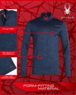 Spyder Mens Athletic Shirts - Moisture Wicking Quarter Zip Pullover Men Long Sleeve Shirts Camo Workout Shirts Gym Clothes - Image 3