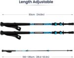 Strider X Carbon Fiber Trekking Poles – Adjustable Lightweight Hiking Poles with Quick Lock, Compact for Backpacking, Camping & Travel – Glacial Wave - Image 4