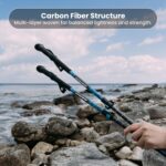 Strider X Carbon Fiber Trekking Poles – Adjustable Lightweight Hiking Poles with Quick Lock, Compact for Backpacking, Camping & Travel – Glacial Wave - Image 7
