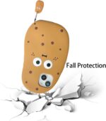 3D Potato Case for iPhone Air 6.5" 2025,Cartoon Cute Kawaii Lovely Character Potato Man with Pendant Shape Kids Teens Girls Women Soft Silicone Case - Image 4