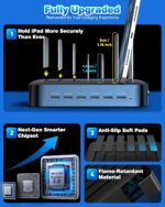 MSTJRY Charging Station for Multiple Devices : 6 Port USB Charger Stations - Family Multi-Device Organizer Charging Dock - Designed for iPhone iPad Android Cell Phone Tablet and Electronic, Black - Image 3