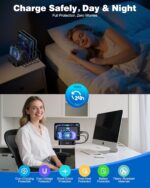 MSTJRY Charging Station for Multiple Devices : 6 Port USB Charger Stations - Family Multi-Device Organizer Charging Dock - Designed for iPhone iPad Android Cell Phone Tablet and Electronic, Black - Image 5