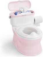 2-in-1 Toddler Potty Training Toilet - with Detachable Training Seat, Realistic Flushing Sound for Boys & Girls Ages 1-3 with Wipes Storage, Toilet Paper Holder - Image 2