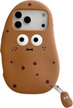 3D Potato Case for iPhone Air 6.5" 2025,Cartoon Cute Kawaii Lovely Character Potato Man with Pendant Shape Kids Teens Girls Women Soft Silicone Case - Image 2