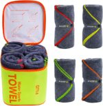 4Monster 4 Pack Microfiber Camping Towel Quick Dry, Super Absorbent Travel Towel with Waterproof Bag, Lightweight Boat Towel for RV, Sport, Gym, Beach, Pool, Swim,Family Trip - Image 2
