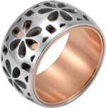 555Jewelry Stainless Steel Daisy Flowers Full Bloom Memorable Band Ring - Image 2