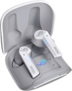 ASUS ROG Cetra True Wireless Gaming Earbuds – Bluetooth, Low-Latency, ANC Noise Cancelling, Touch Control, IPX4 Water Resistant, 27Hr Battery, Wireless Charging, for PC, Mobile, Switch, Ally/X - White - Image 2