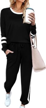 Aloodor Sweatsuit for Women 2 Piece Outfits for Womens Crewneck Sweatshirts Pullover - Image 2