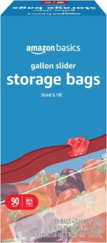 Amazon Basics Slider Gallon Food Storage Bags, BPA Free, 90 Count - Image 2