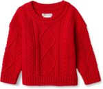 Amazon Essentials x Sofia Grainge Babies, Toddlers and Boys' Cable Crewneck Sweater - Image 2