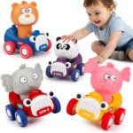 AugToy Press and Go Toy Cars for Toddlers 1-3 Push Go Animal Racing Baby Cars Toys Infant 6-12-18 Months Toys for 1 Year Old Boy Girl First Birthday Easter Gift for One 2 Year Old Toddler Toys 1-2 2-3 - Image 2