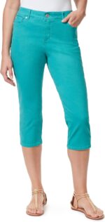 Bandolino Womens Mandie High Rise Straight Capri with and Without Cuffs Plus Size - Image 2