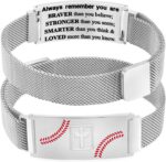 Baseball Soccer Football Basketball Bracelet Gifts,Faith Cross Bracelets for Men Baptism First Communion Confirmation Birthday Christmas Gifts for Grandkids,Adjustable Size - Image 2