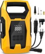 CARSUN AC/DC Tire Inflator Portable Air Compressor, Dual Power for Home 110V AC and Car 12V DC Air Pump with Pressure Gauge, Auto Shutoff, Tire Pump for Car Motorcycle Bicycle and Other Inflatables - Image 2