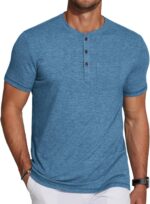 COOFANDY Men's Short Sleeve Henley T-Shirt - Image 2