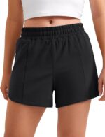 CRZ YOGA Girls Feathery-Fit Soft Athletic Shorts with Zipper Pocket - Tennis Soccer Running Casual Liner Kids Teen - Image 2