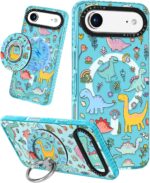 Case for iPhone 17 Air Case Compatible with Magsafe Ring Holder Stand - for Women Dinosaur Design TPU Phone Cover for Girls Girly Funny Fashion - Image 2