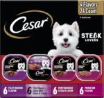 Cesar Wet Dog Food Steak Lovers Variety Pack, Adult, Wet Food for Dogs with Real Meat, 3.5 oz Easy Peel Trays, 24 Count - Image 2