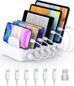 Charging Station for Multiple Devices Apple, CREATIVE DESIGN 50W Multi Charger Station with 6 USB Ports & 6 Cables, Charging Dock for Apple Android Phone iPad Kindle Tablet and Other Electronic - Image 2