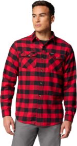 Columbia Mens Bearmouth Springs Roll Up Long Sleeve Flannel Shirt - Image 2