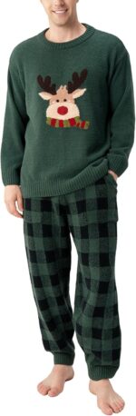 DAVID ARCHY Mens Pajamas Set Ultra-Soft Fleece Pajamas Warm Sleepwear Long Sleeve Lounge Set with Pockets - Image 2