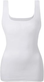 EUYZOU Women's Tummy Control Shapewear Tank Tops Seamless Square Neck Compression Tops Slimming Body Shaper Camisole - Image 2