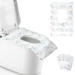 FOGOSO 50 Pack Toilet Seat Covers Disposable - Waterproof 16x24 Inch Extra Large Individually Wrapped Toilet Seat Shields Travel Accessories for Adults Kids-Cat - Image 2