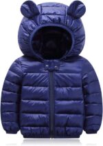 HILEELANG Kids Boy Girl Winter Hooded Puffer Jackets Coats Light Weight Padded Outerwear - Image 2