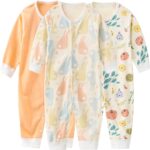 Kiddiezoom Baby Footed Cotton One-Piece Romper Jumpsuit Pajamas - Image 2
