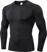 Men's Compression Shirts Long Sleeve Athletic Workout T-Shirt Running Cool Dry Tops Active Base Layer Undershirts - Image 2