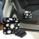Mini Car Trash Can with Lid – Cute Floral Car Interior Accessory with 5 Trash Bags, Small Automotive Organizer for Front and Back Seat, Universal Fit Trash Bin for SUV, Sedan, Truck, Office or Home - Image 2