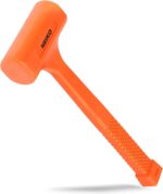 NEIKO 02847A 2 LB Dead Blow Hammer, Neon Orange | Unibody Molded | Checkered Grip | Spark and Rebound Resistant - Image 2