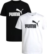 PUMA Boys T-Shirt - 2 Pack Casual Crewneck Short Sleeve Running and Gym Graphic Tee Shirts for Boys with Logo Print (S-XL) - Image 2