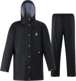 RainRider Rain Suits for Men Women Waterproof Heavy Duty Rain Gear Long Rain Jacket Coat & Pants - Image 2