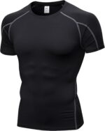 Short Sleeve Compression Shirt Men Athletic Gym Cool Dry Base Layer Workout Tops Slim Fit Undershirts T-Shirt - Image 2