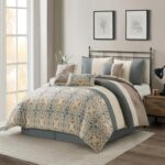 Stratford Park Multi-Color Cal King Comforter Set, 7 Piece, Microfiber Print Bedding Sets & Collections,Matching Pillow Shams & Bedskirt - Image 2