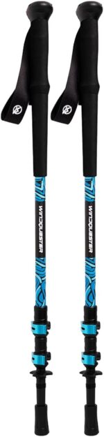 Strider X Carbon Fiber Trekking Poles – Adjustable Lightweight Hiking Poles with Quick Lock, Compact for Backpacking, Camping & Travel – Glacial Wave - Image 2