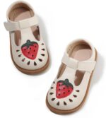 Toddler Girl Mary Jane Dress Leather Shoes, Little Girls Princess Ballet Flats - Image 2