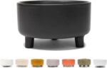 Waggo Uplift Ceramic Dog Bowl for Small Medium and Large Breeds - Heavyweight and Durable Pet Food and Water Dish Crock, Dishwasher Safe, Modern, Elevated Feeder (Black, Medium) - Image 2
