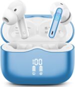 Wireless Earbuds, 2026 Bluetooth 5.4 Ear Buds in Ear with 4 ENC Noise Cancelling Mic, New Wireless Earphones HiFi Stereo Deep Bass 40H Playtime, In-Ear Bluetooth Earbuds LED Display IP7, Lake Blue - Image 2