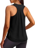 XIEERDUO Tank Top for Women Racerback Sleeveless Workout Tops Loose Fit Yoga Running Gym Shirts for Women - Image 2
