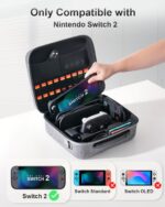 STARTRC GAMES Switch 2 All in One Carrying Case for Nintendo Switch 2, Portable Hard Travel Case with Game Card Slots, Portable Storage Carry Bag for Switch 2 Console Pro Controller Accessories - Image 9