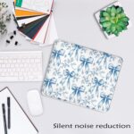 Coquette Navy Blue Bow Floral Mouse Pad 9.5x7.9 Inch, Preppy Girly Blue Bow Flower Aesthetic Mouse Pads for Wireless Mouse Computers Laptop Desk Accessories, Preppy Girly Office Supplies - Image 6