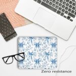 Coquette Navy Blue Bow Floral Mouse Pad 9.5x7.9 Inch, Preppy Girly Blue Bow Flower Aesthetic Mouse Pads for Wireless Mouse Computers Laptop Desk Accessories, Preppy Girly Office Supplies - Image 7