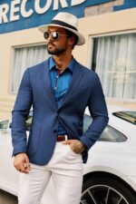 GRACE KARIN Mens Blazer Sport Coats Casual Lightweight 2 Button Sports Coat and Blazers Suit Jacket - Image 4