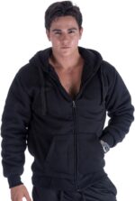 Yasumond Hoodies for Men Zipper Fleece Sweatshirt Heavy Sherpa Lined Hooded Warm Winter Coats Big Tall - Image 3