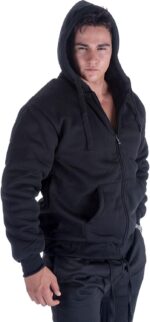 Yasumond Hoodies for Men Zipper Fleece Sweatshirt Heavy Sherpa Lined Hooded Warm Winter Coats Big Tall - Image 4