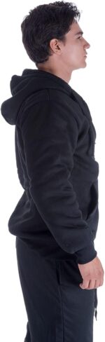 Yasumond Hoodies for Men Zipper Fleece Sweatshirt Heavy Sherpa Lined Hooded Warm Winter Coats Big Tall - Image 5