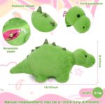 MIAODAM Reversible Dragon Fruit Dinosaur Plush Toys, Zip Flip Stuffed Animals, Cute Dinosaur Plushie in A Dragon Fruit, for Baby, Boys & Girls (30cm/11.8in) - Image 5