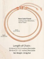 ChainsHouse Flat Snake Chain Herringbone Choker Necklace for Women, Stainless Steel/Rose Gold/18K Gold Plated Dainty Adjustable Simple Short Layered Necklaces, 12"/15"/18" with 3.5" Extender - Image 7
